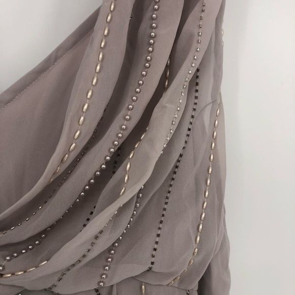 ASOS Maternity Beaded Drape Bodice Midaxi Dress size 16 NWT Embellished Sheer - Picture 7 of 16